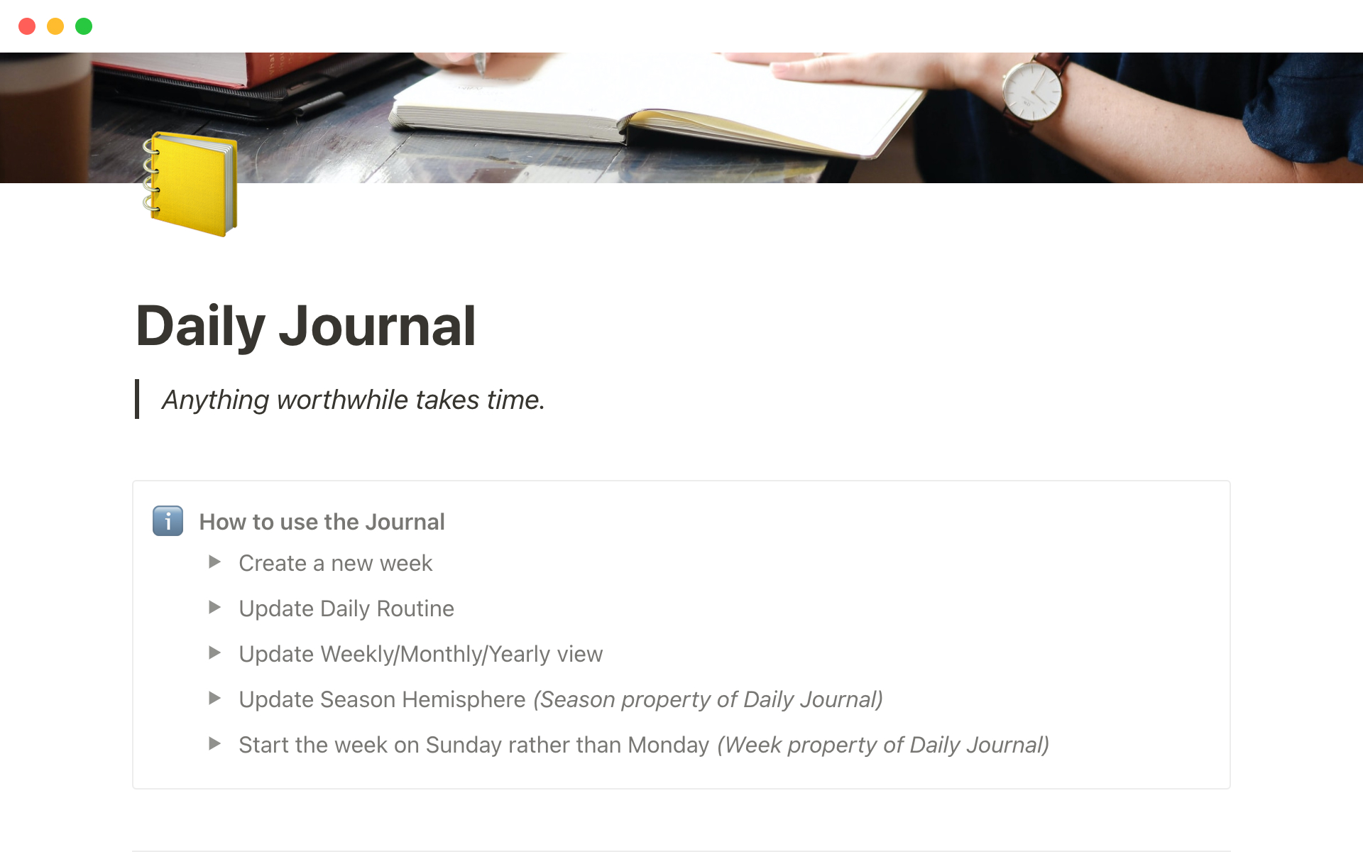 Captura de tela da coleção Top Free Journaling Templates in Notion por Notion