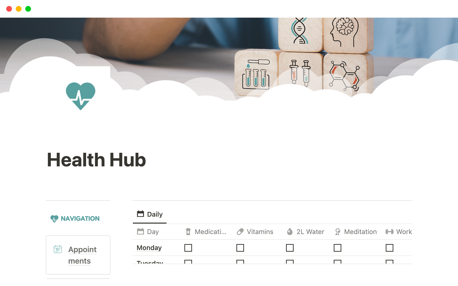 The Health Hub empowers you to make informed decisions, set health goals, track progress, and actively engage in your well-being journey.