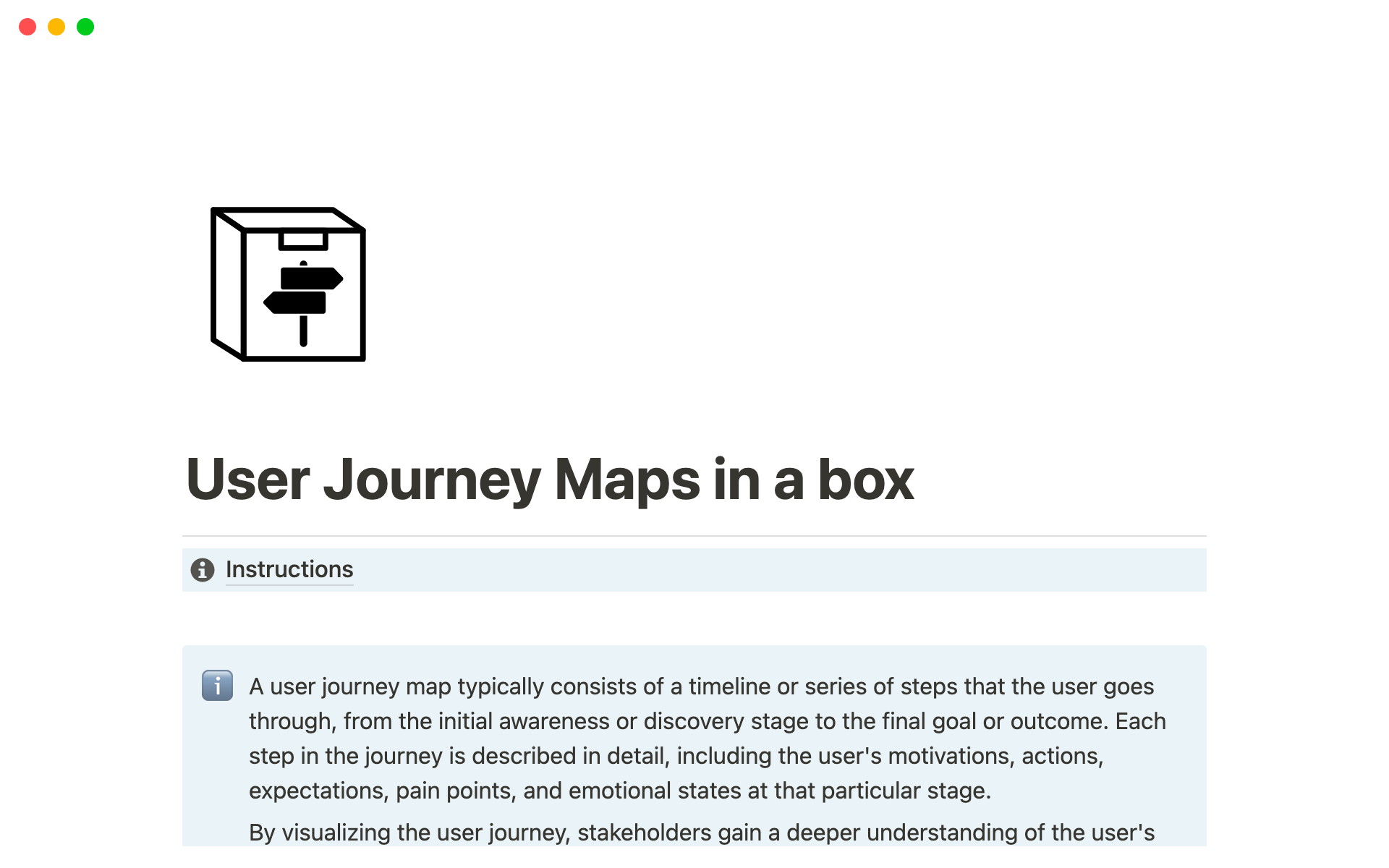 Framework that help you create user journey maps