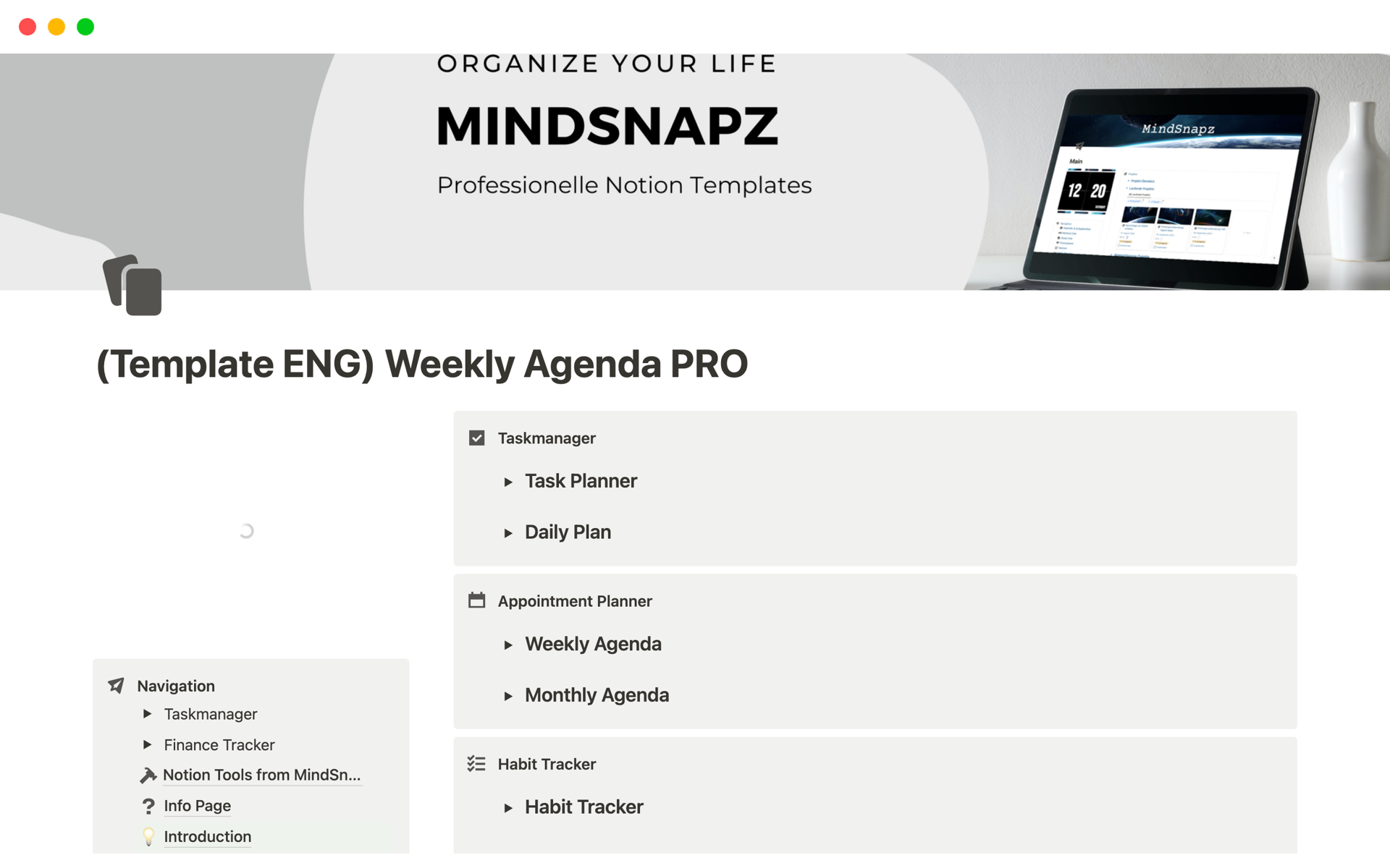 Optimize your weekly planning and financial management with our intuitive Notion Weekly Agenda Template.