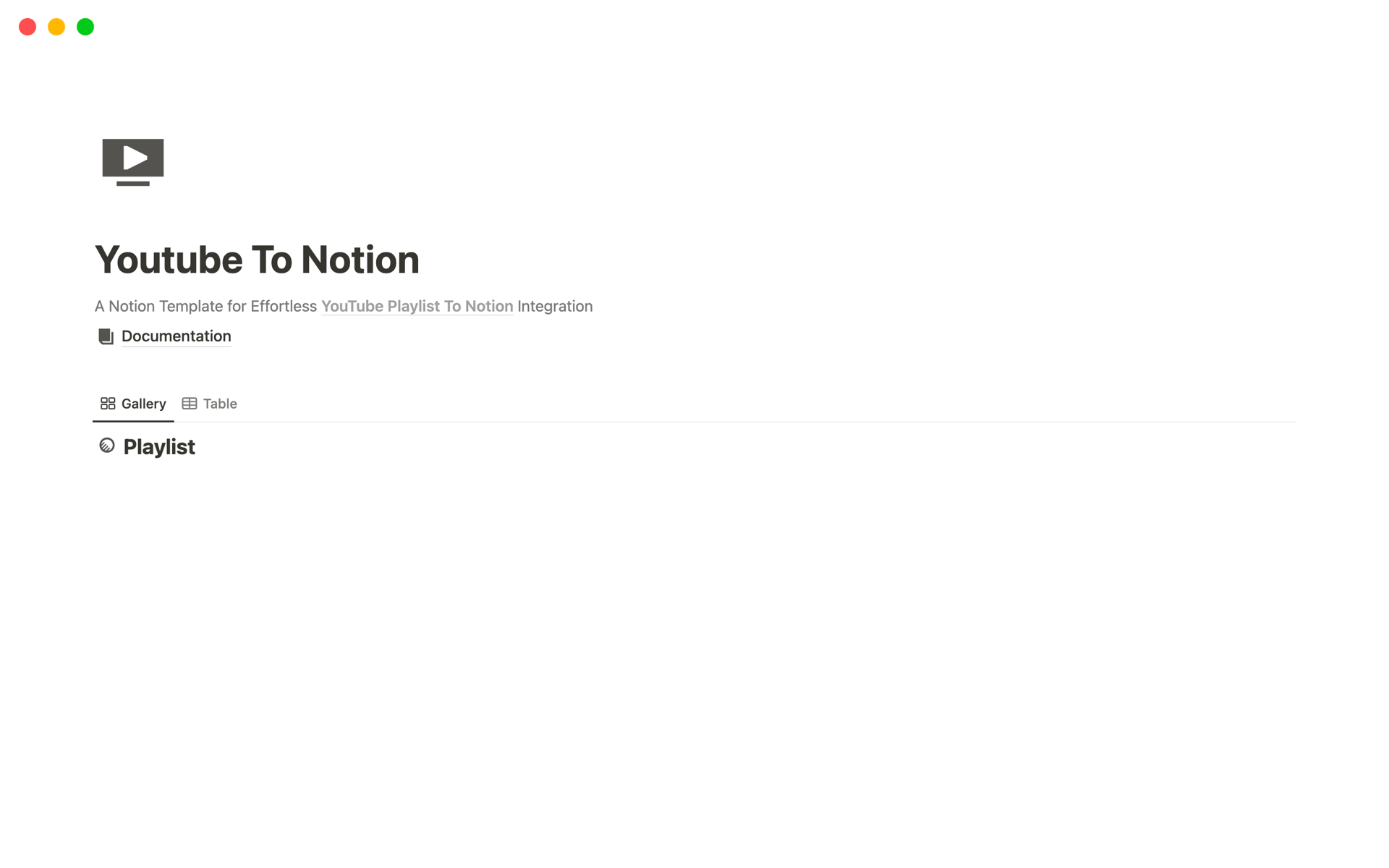A Notion Template for Effortless YouTube Playlist To Notion Integration