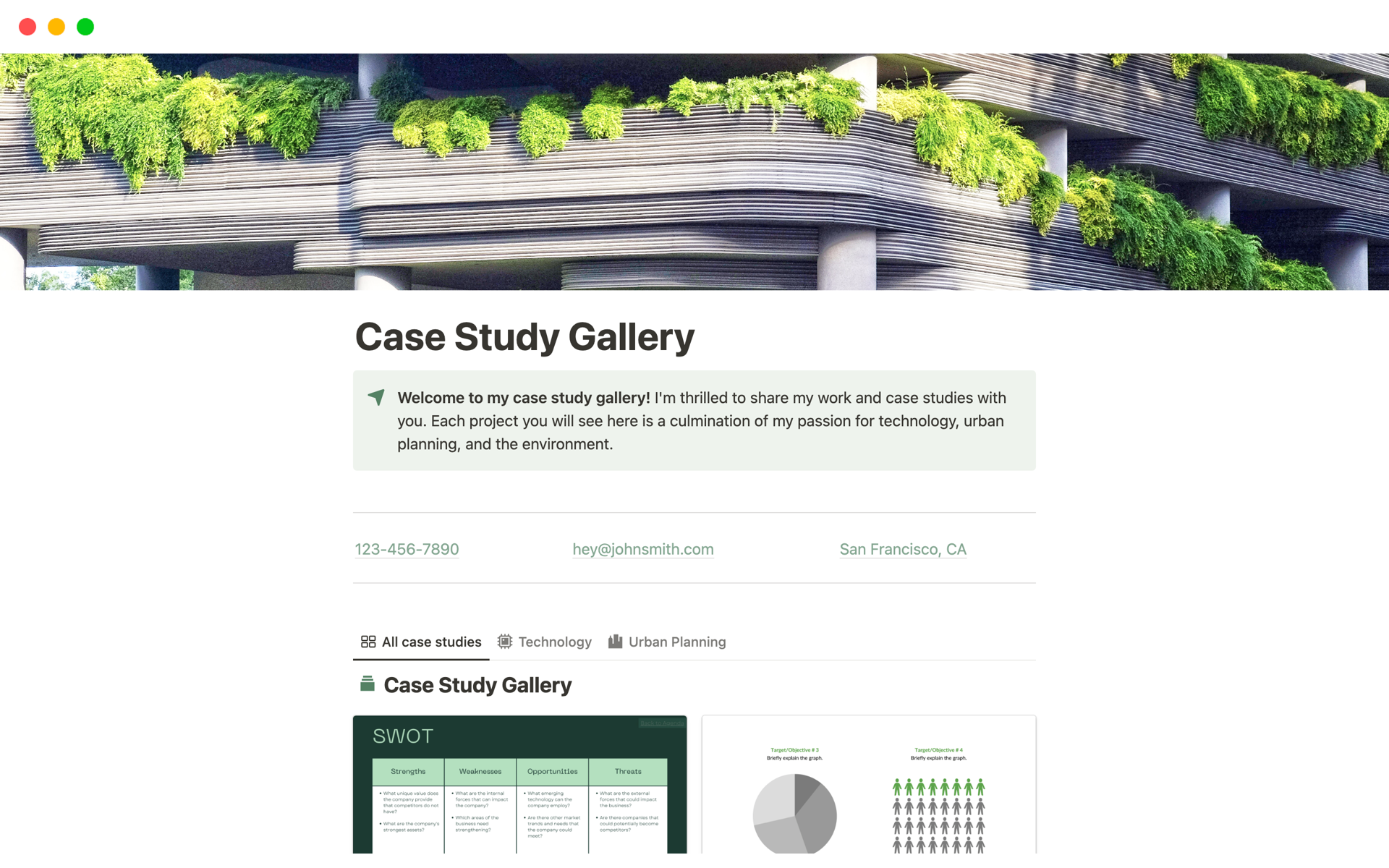 Easily showcase your case studies to the world.