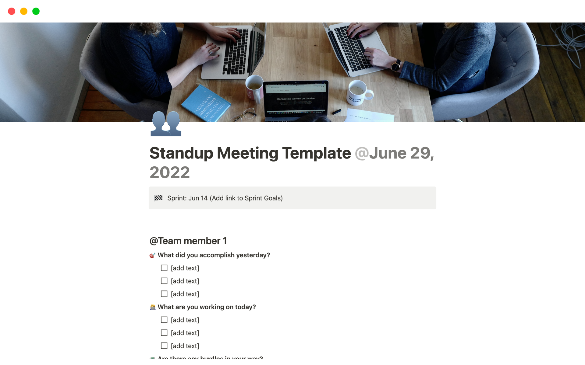 Optimize standup meetings, especially for remote teams.