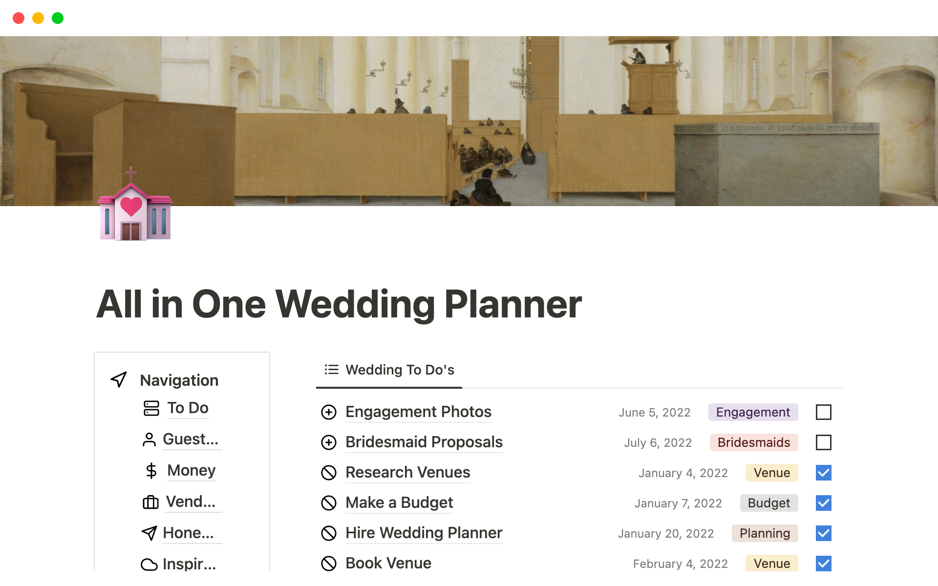 Our All in One Wedding Planner Notion Template can help simplify the process and make planning your dream wedding a breeze.