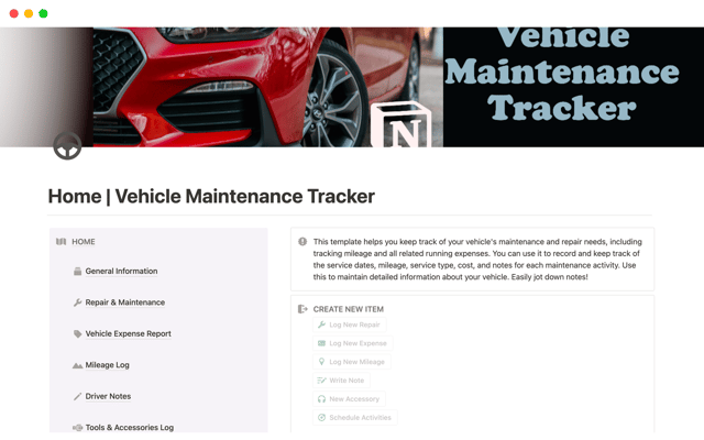 Vehicle Repair & Maintenance Tracker