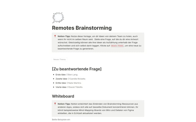 Remotes Brainstorming