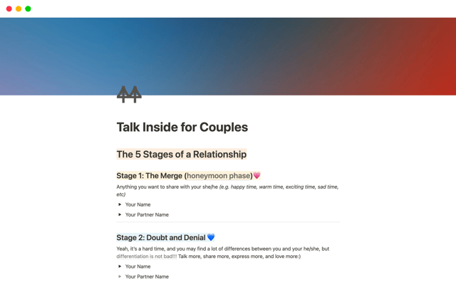 Talk Inside for Couples