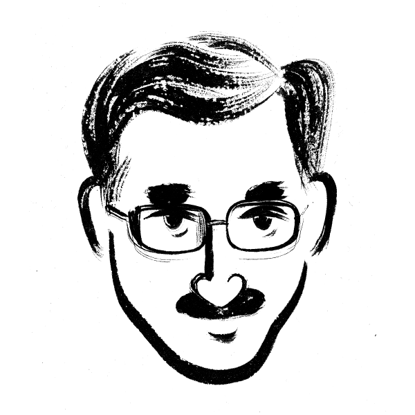 Een geïllustreerde foto van het hoofd van Ram Shriram