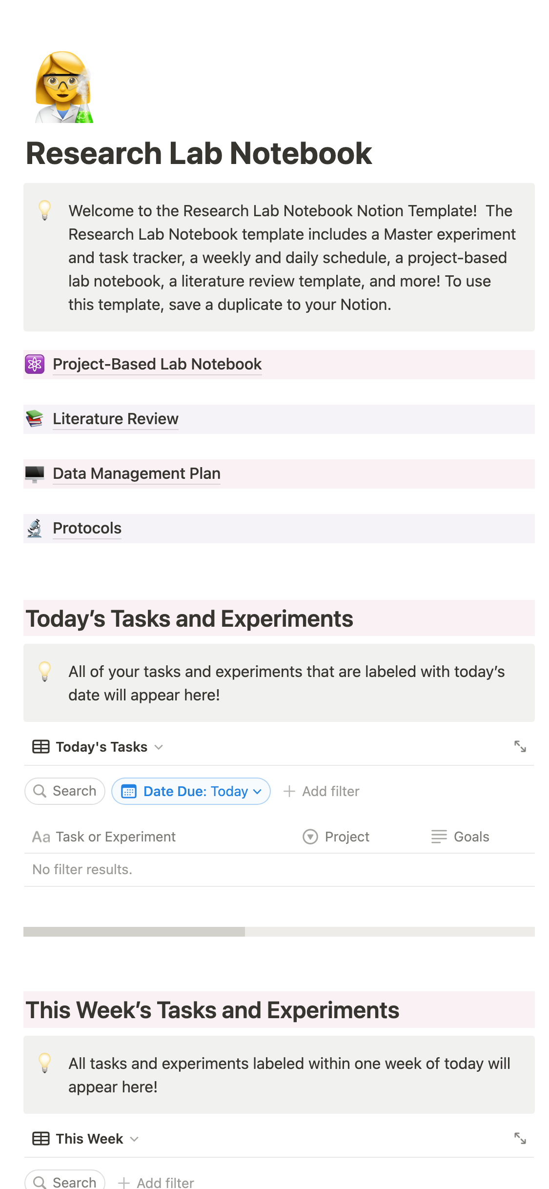 research lab notebook