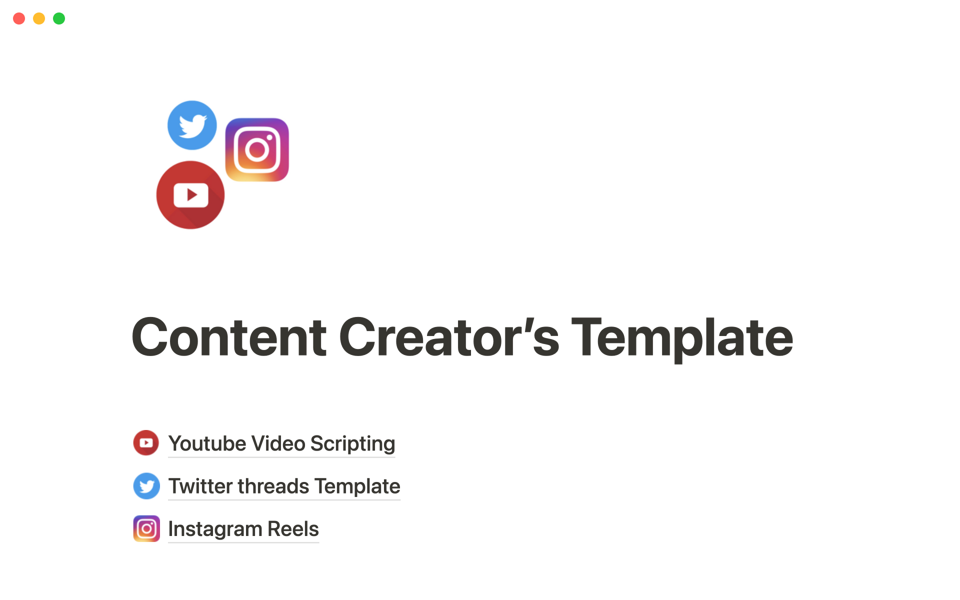 Notion Template Gallery – Content Creator's Toolkit