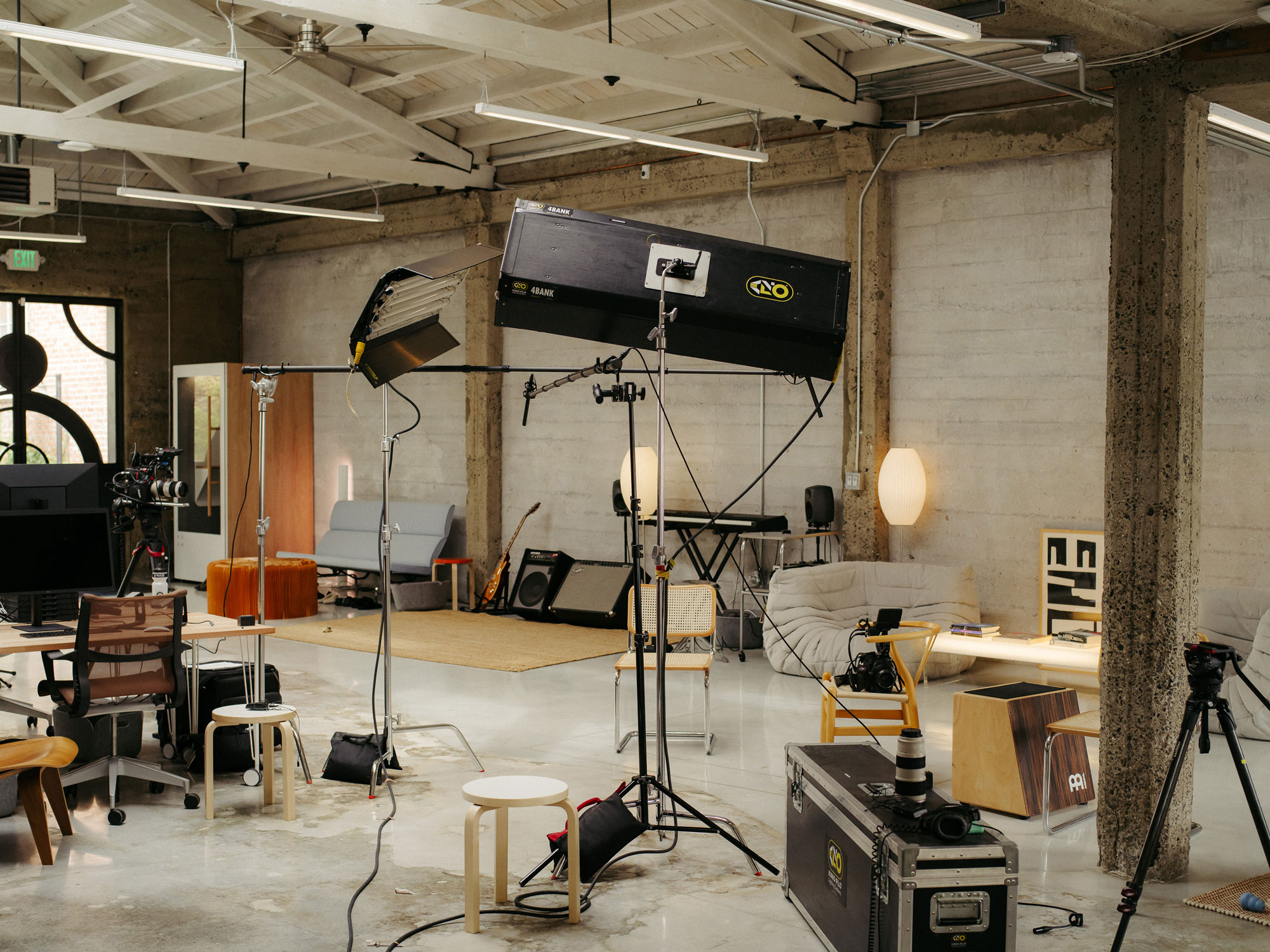 Notion's headquarters transformed into a film studio.
