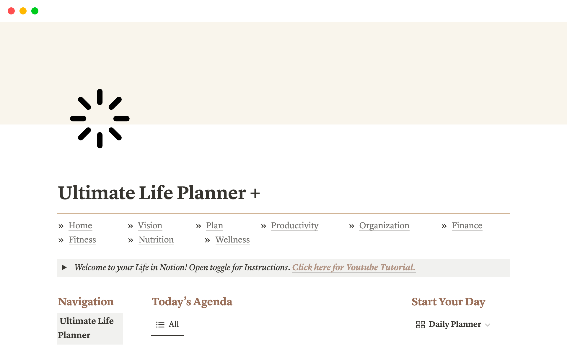 Ultimate Life Planner Notion Template