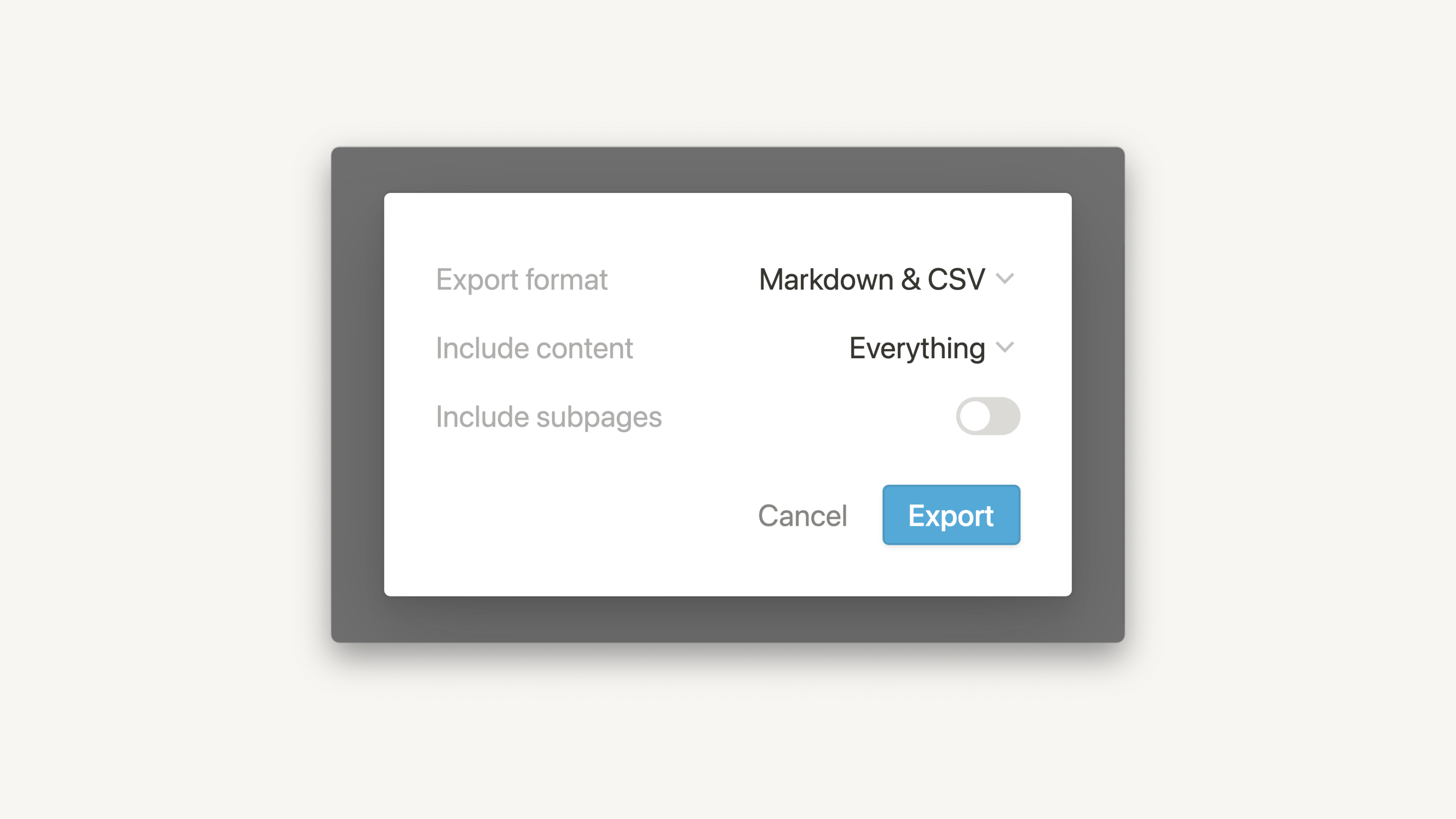 export notion database to csv
