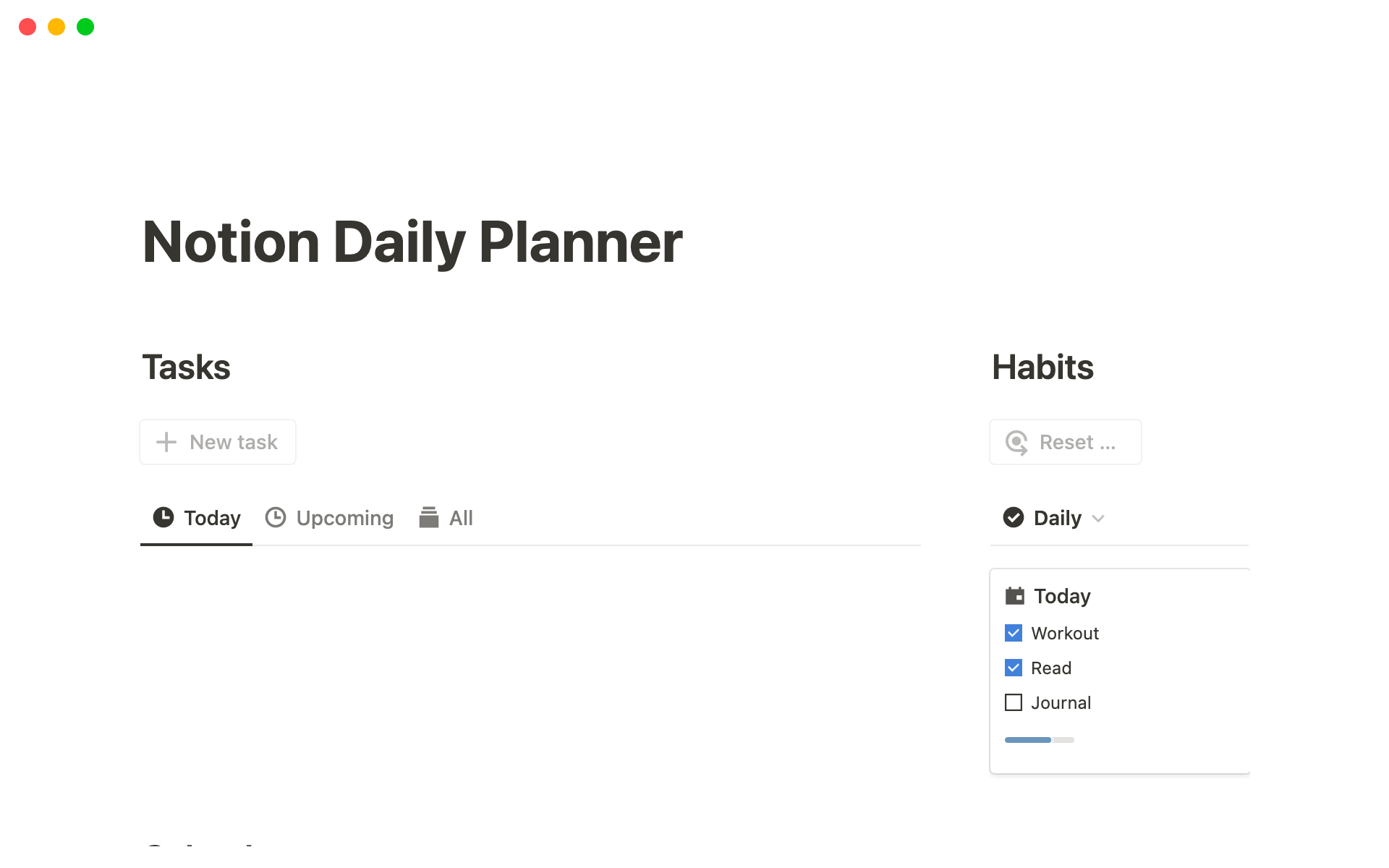 Notion Daily Planner Notion Template