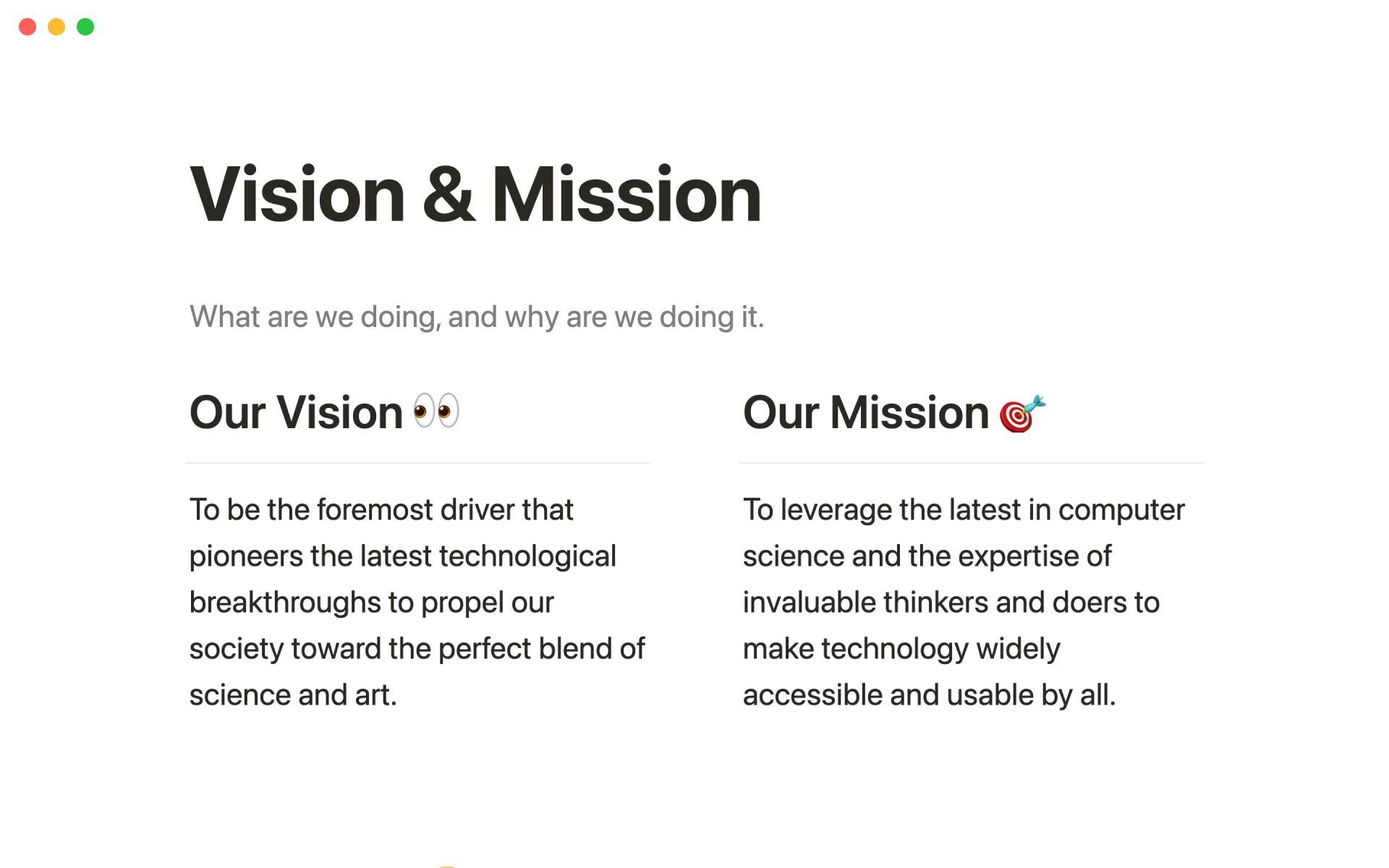 mission and vision statement examples education