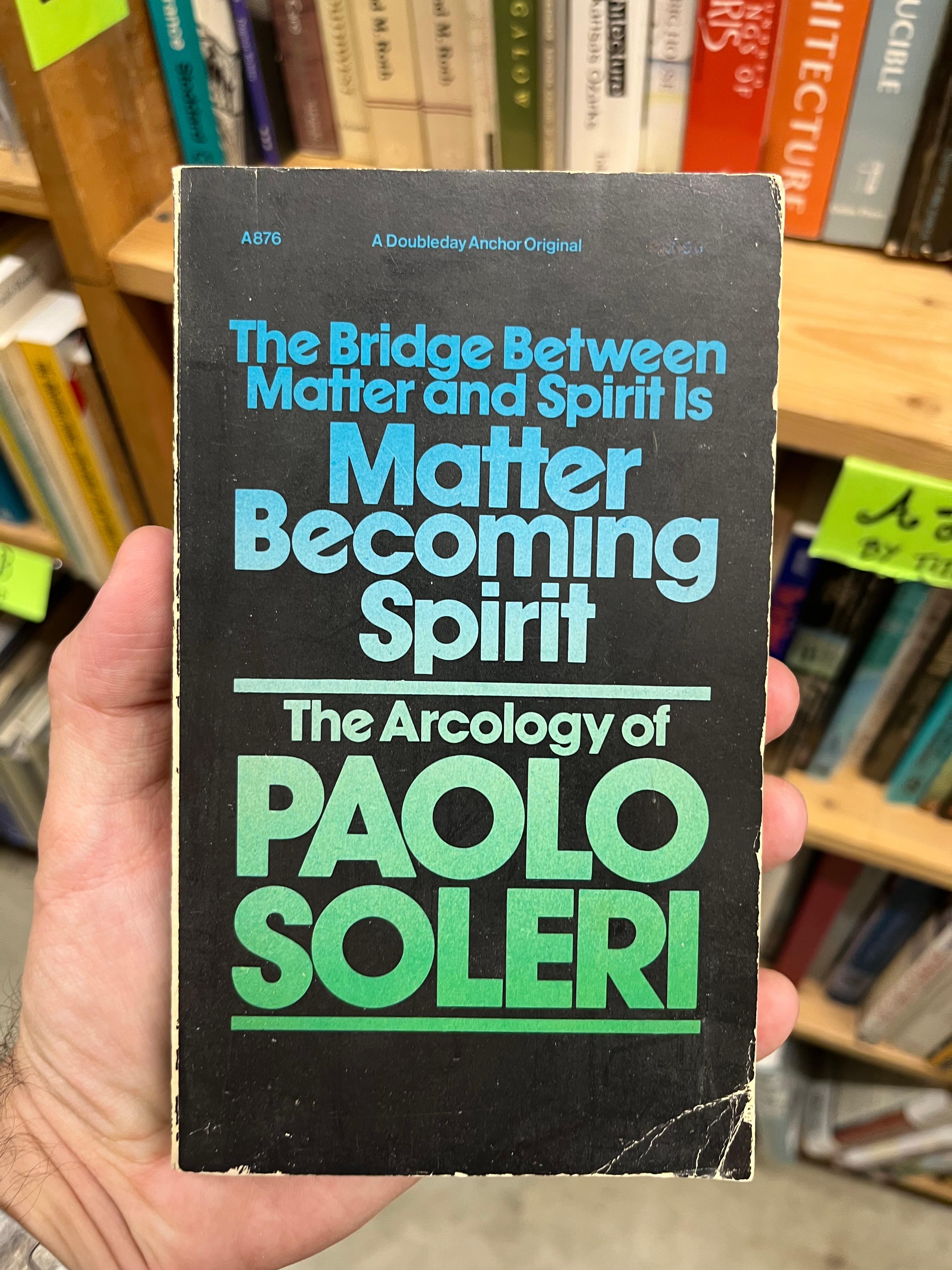Used bookstore find from architect and Arcosanti founder. Jacksonville, Florida. 2023.