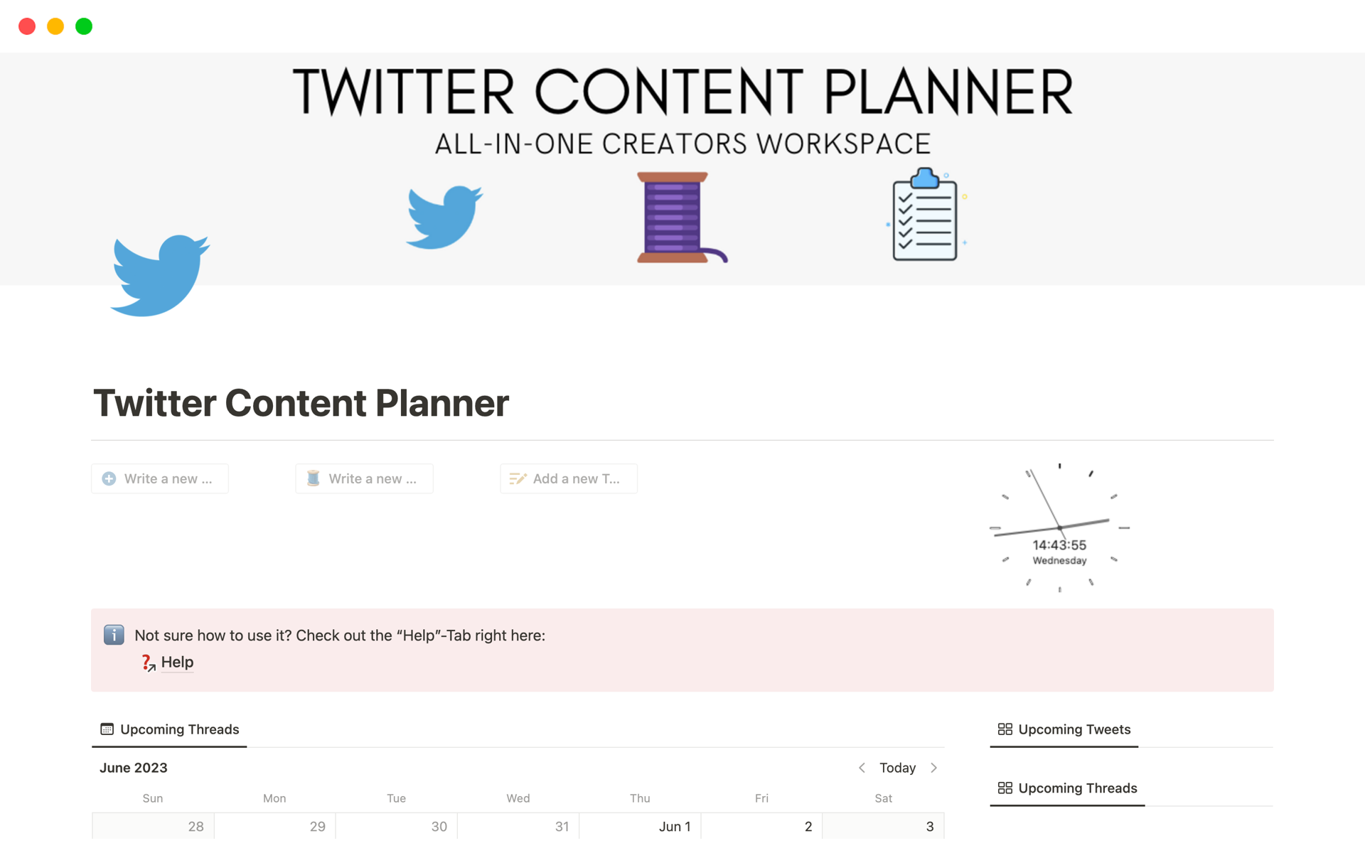 twitter content planner