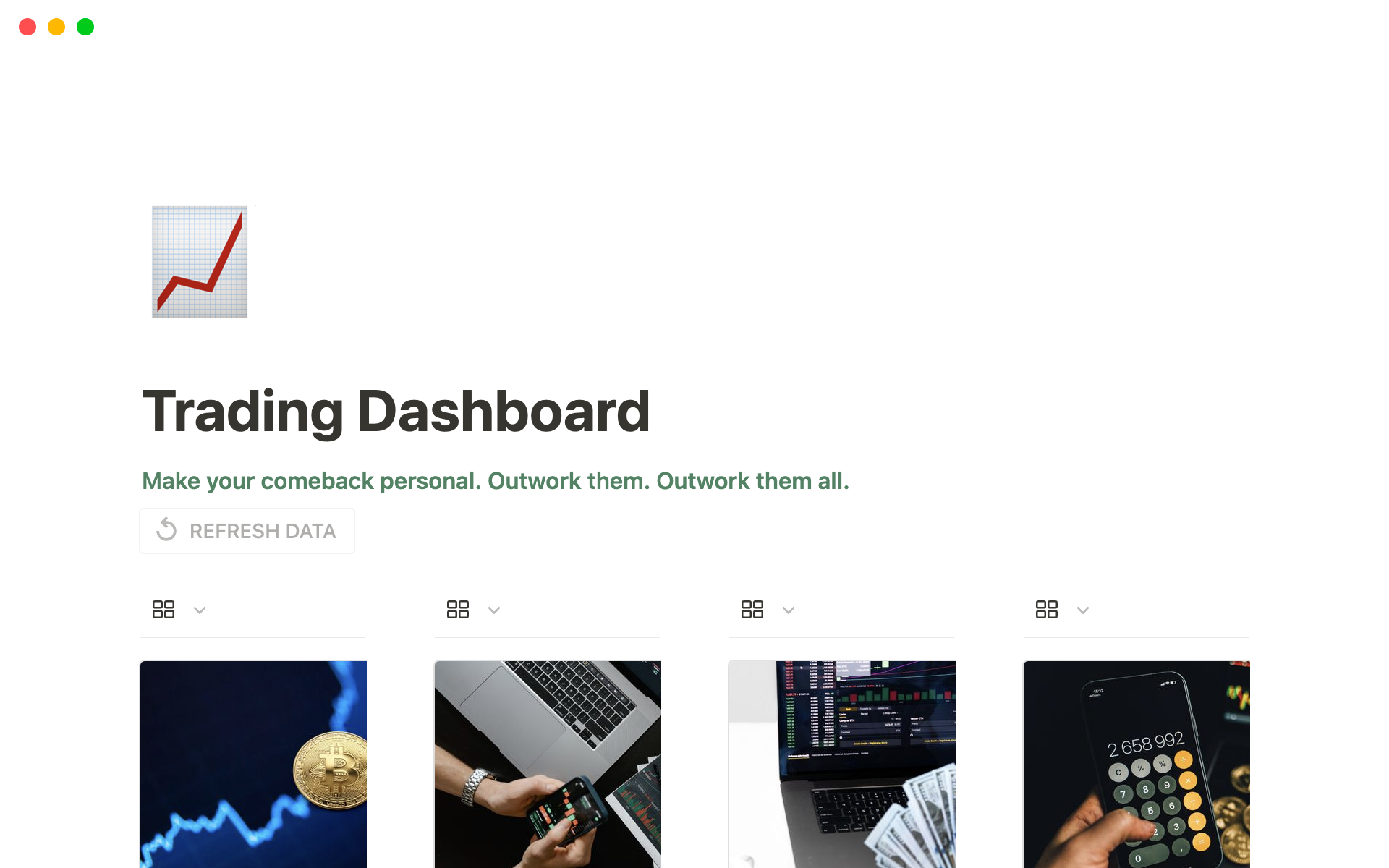 Notion Trading Dashboard