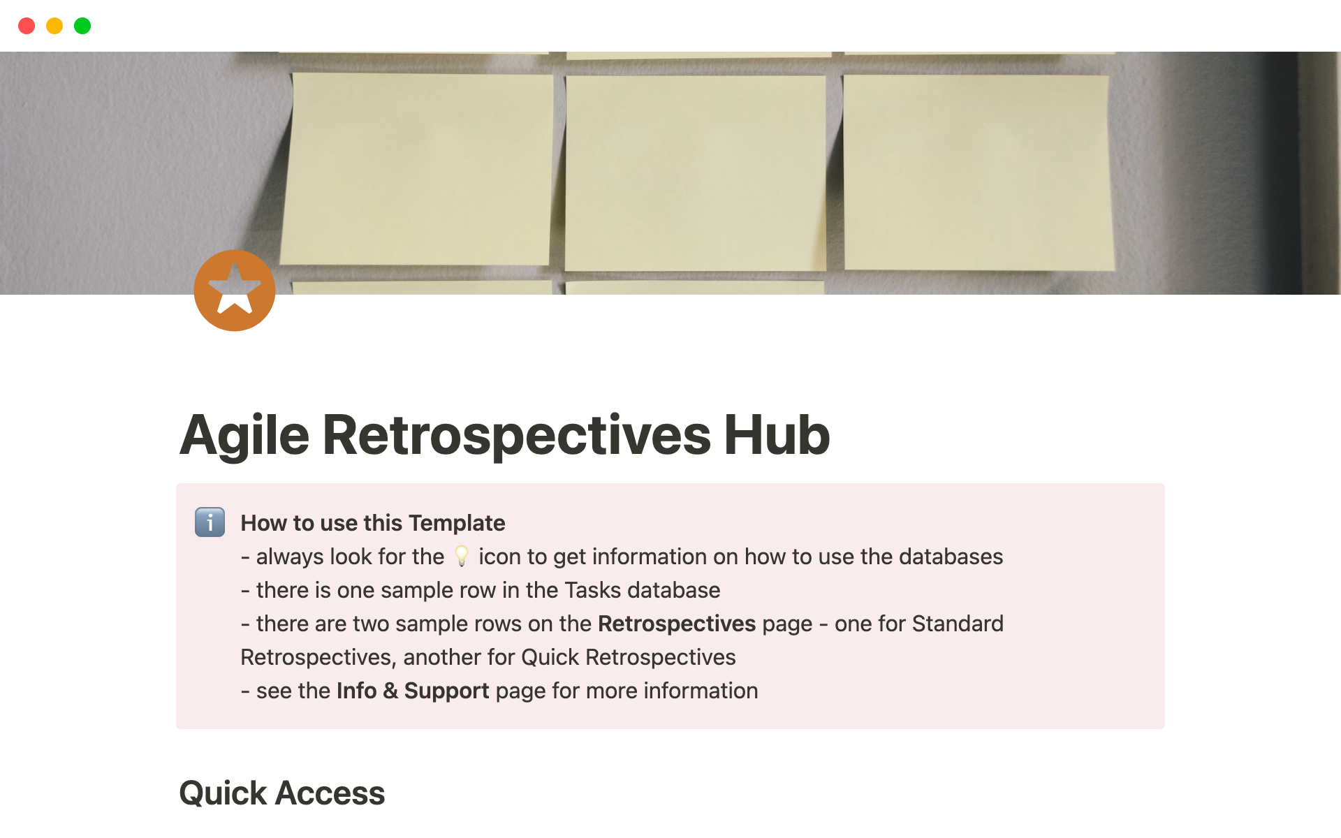 Agile Retrospectives Hub | Notion Template