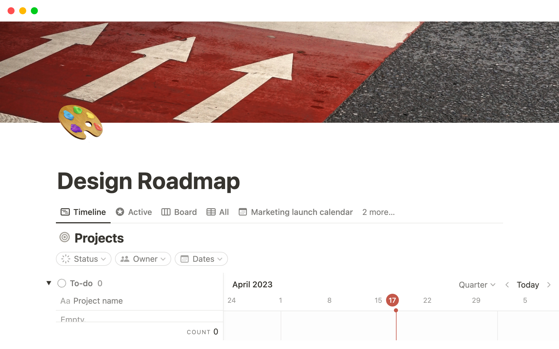 Design Roadmap | Notion Template