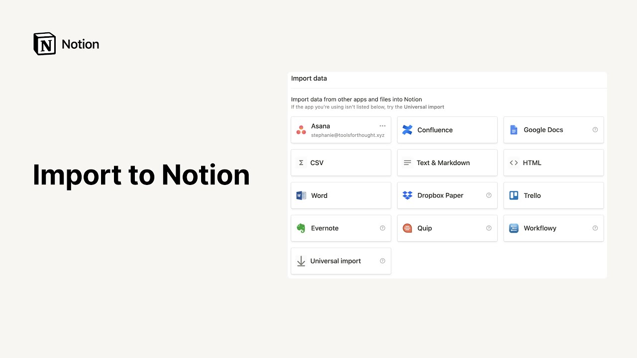 Import data into Notion Notion Help Center