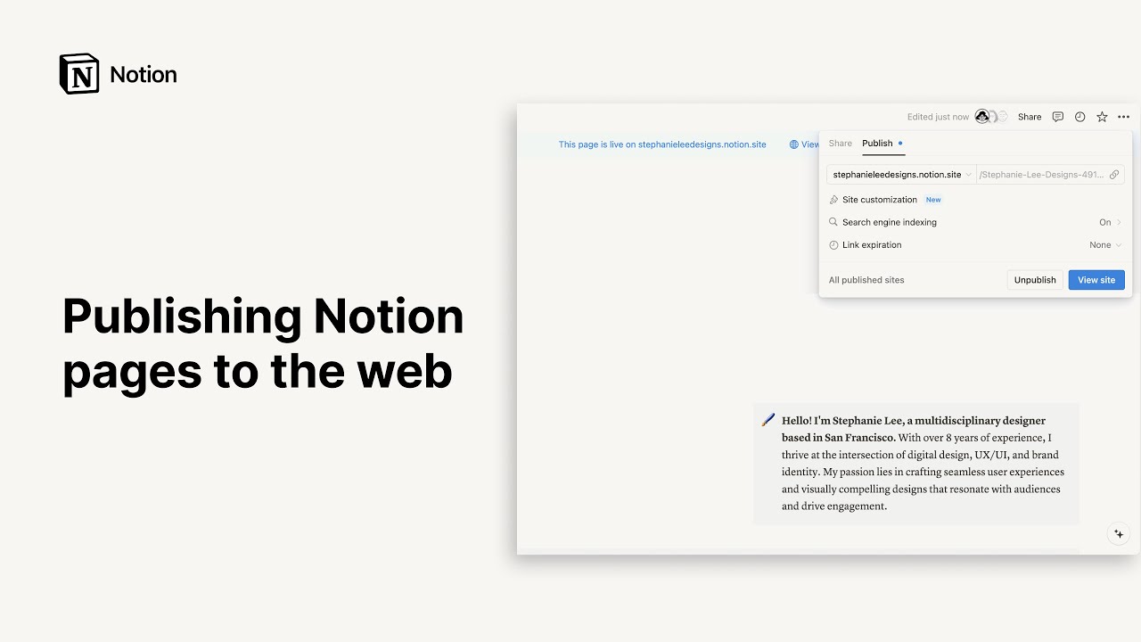 Publish Notion pages to the web