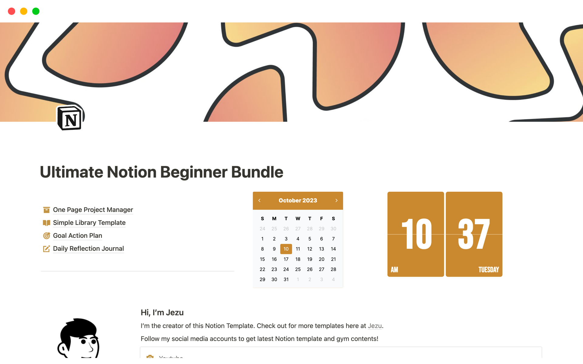 Ultimate Beginner Bundle | Notion Template