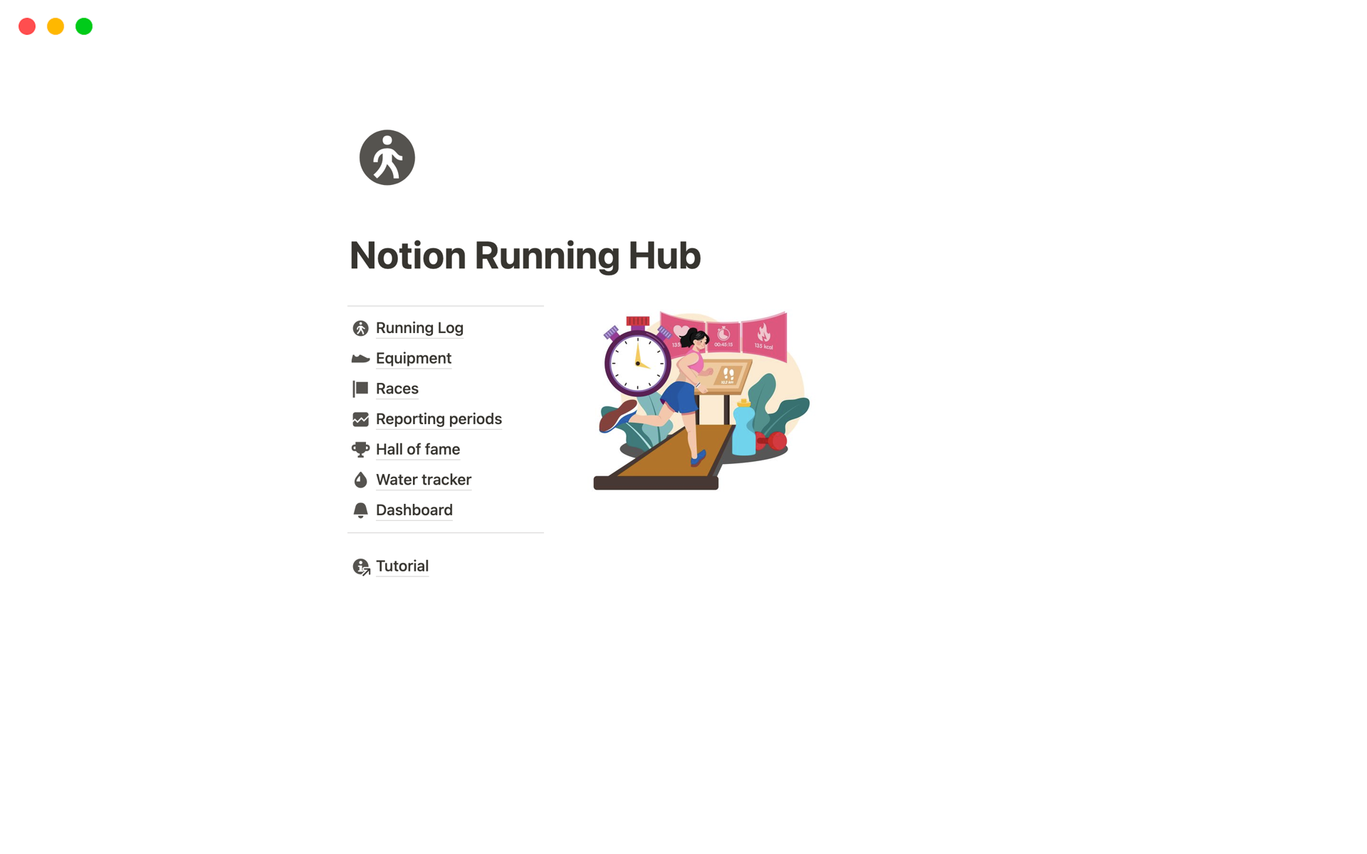 Running Hub  Notion Template