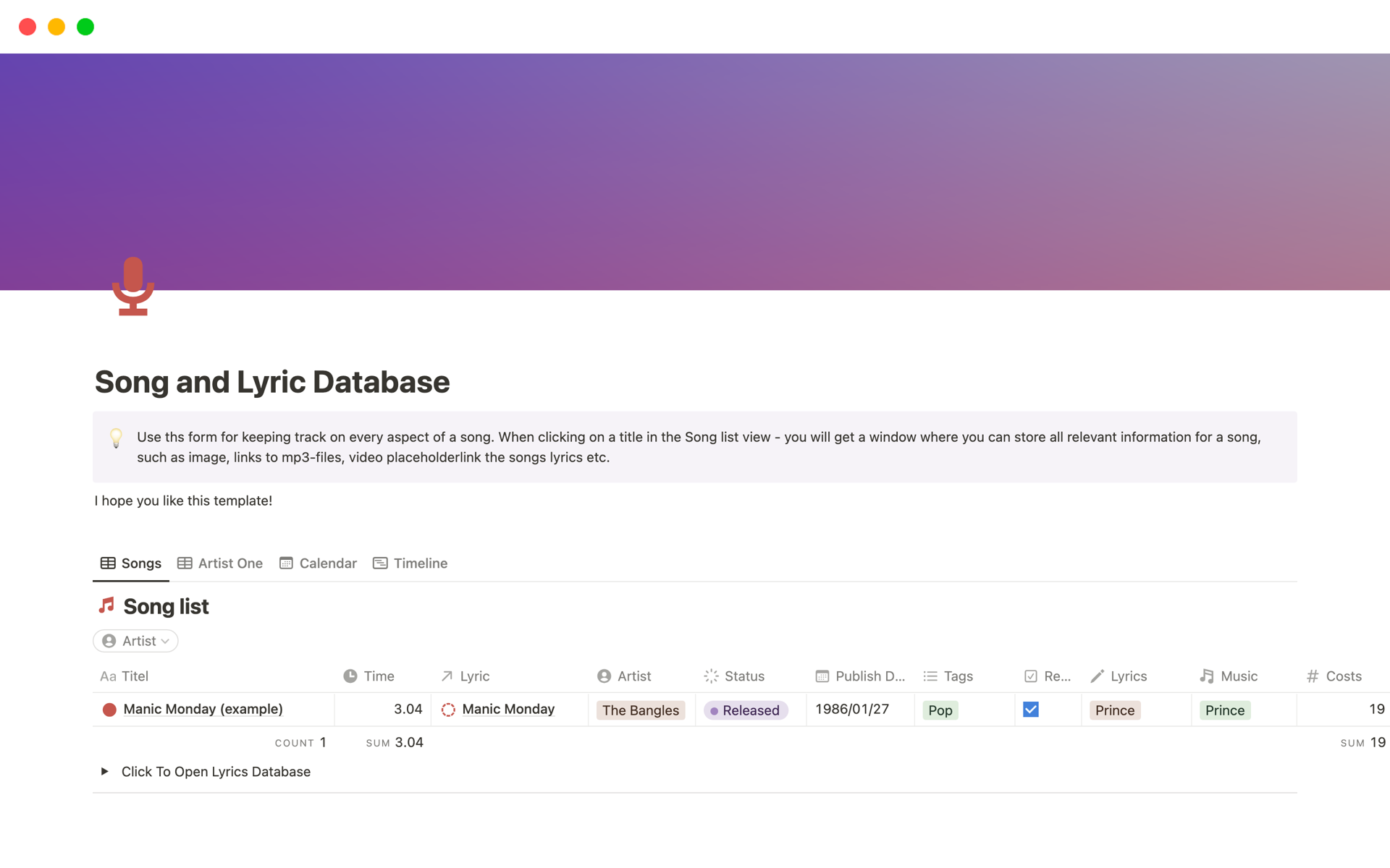song-and-lyric-database-notion-template
