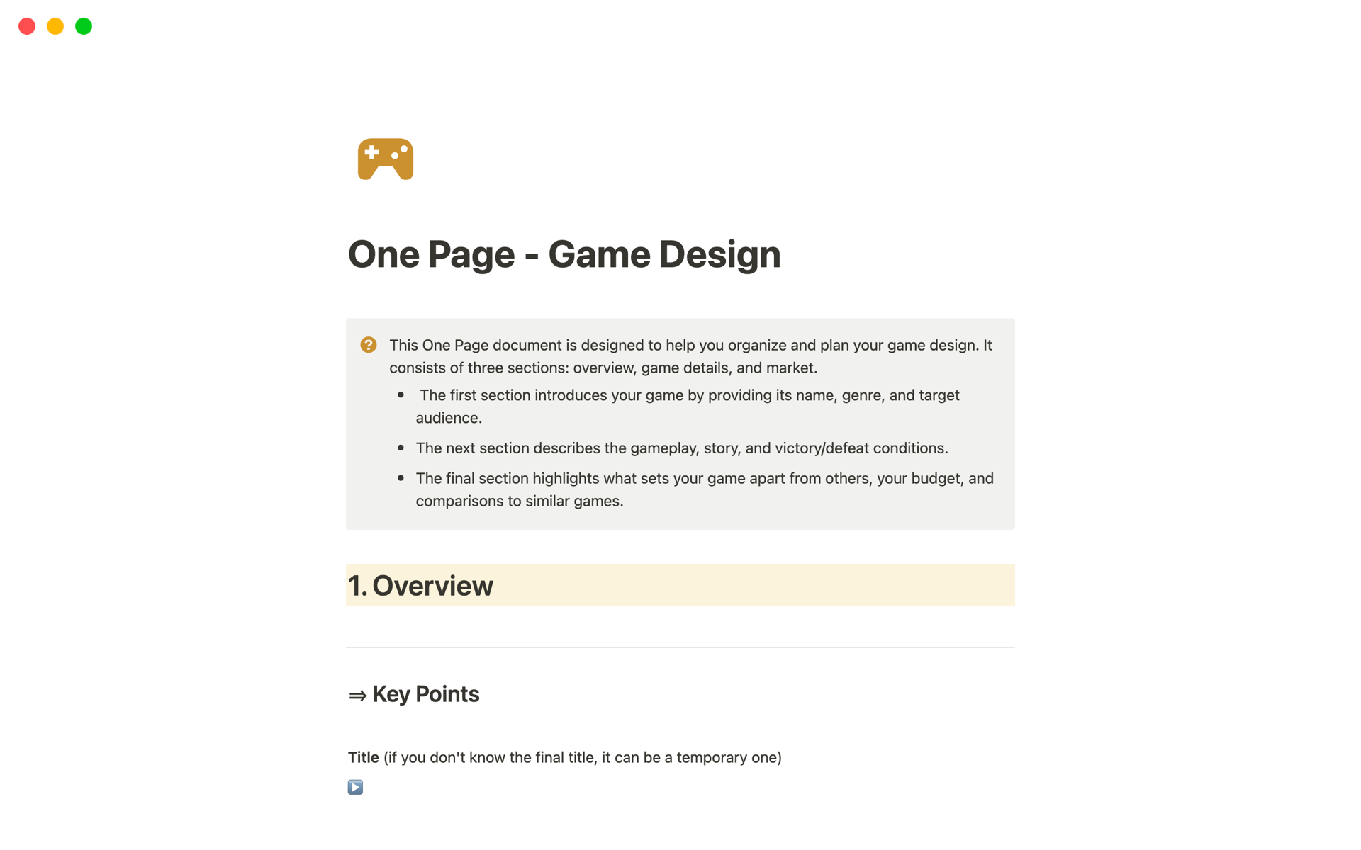 One Page Game Websites