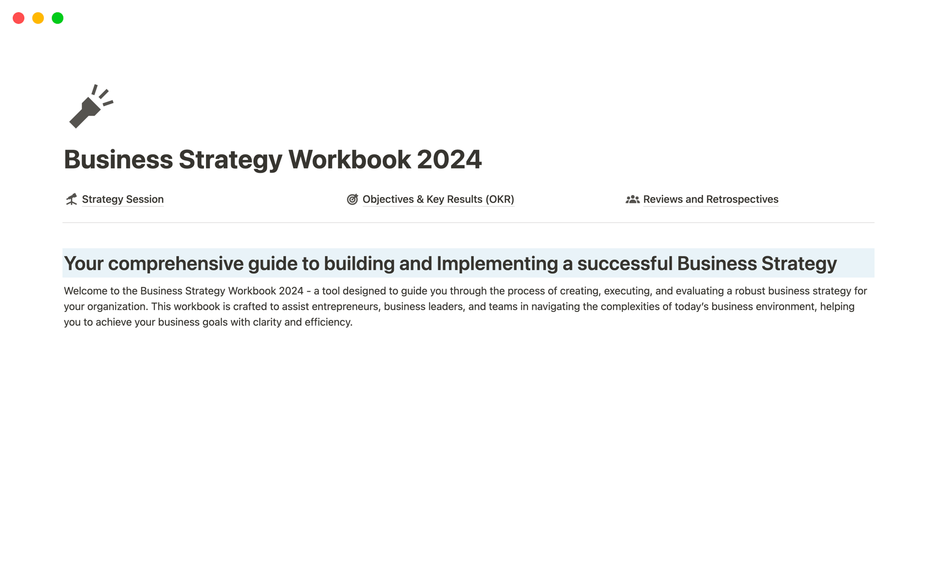 Business Strategy Workbook 2024 Notion Template   Business Strategy Workbook 2024 Gabriela Solera Desktop 