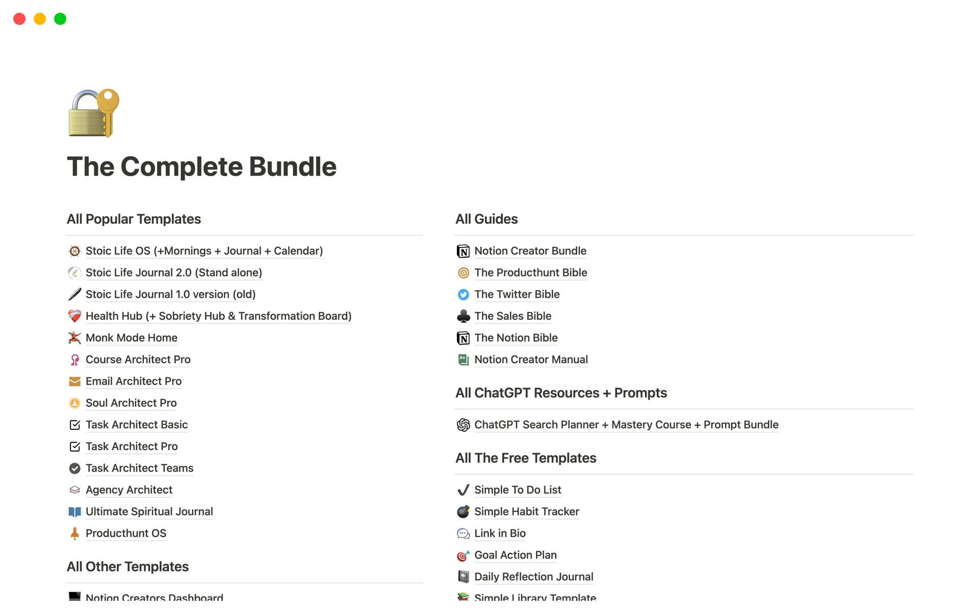 The Complete Bundle | Notion Template