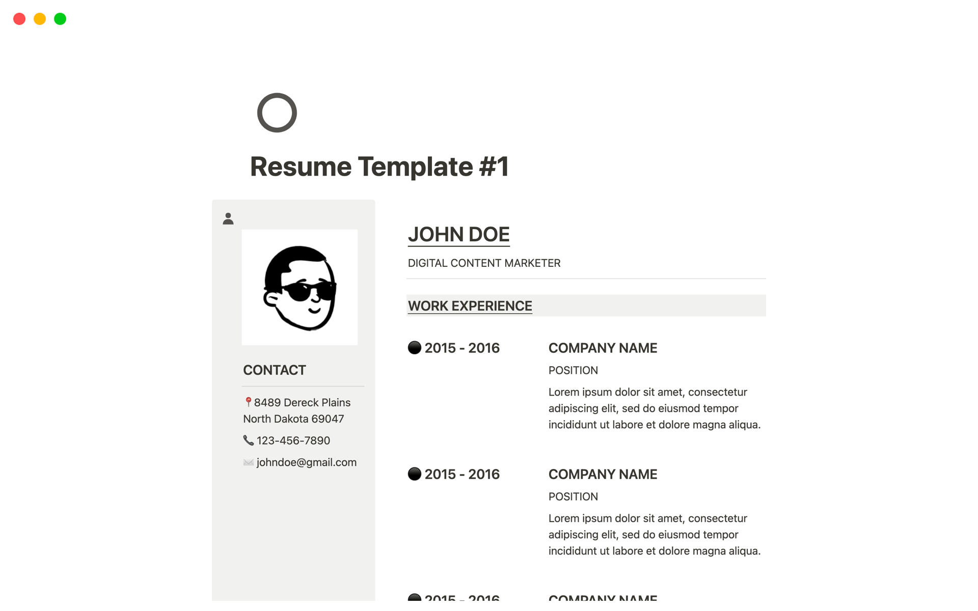 Resume Bundle | Notion Template