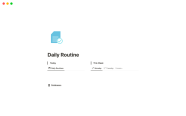 Daily Routine Notion Template