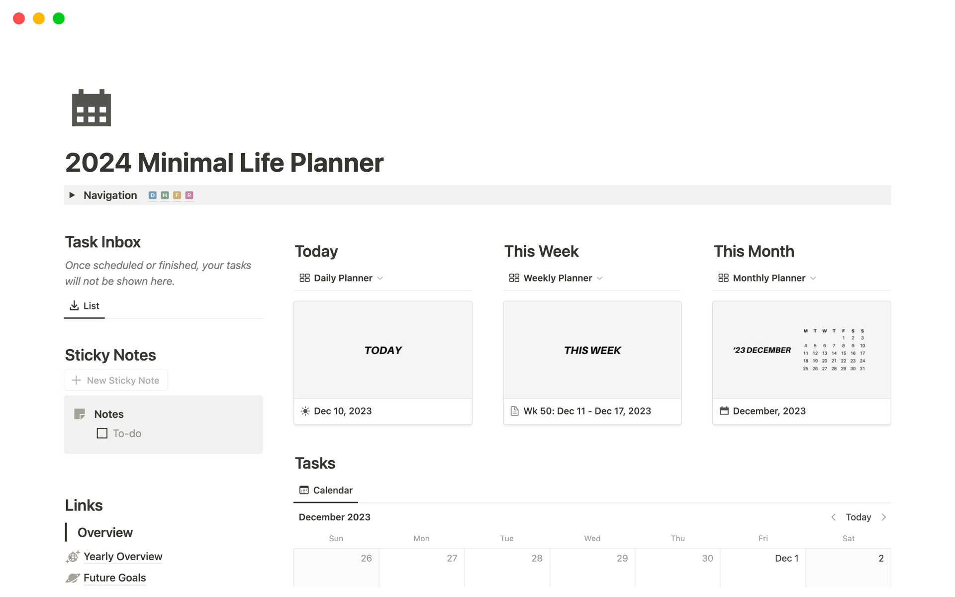 2024 Minimal Life Planner Notion Template   2024 Minimal Life Planner Small Wins Desktop 