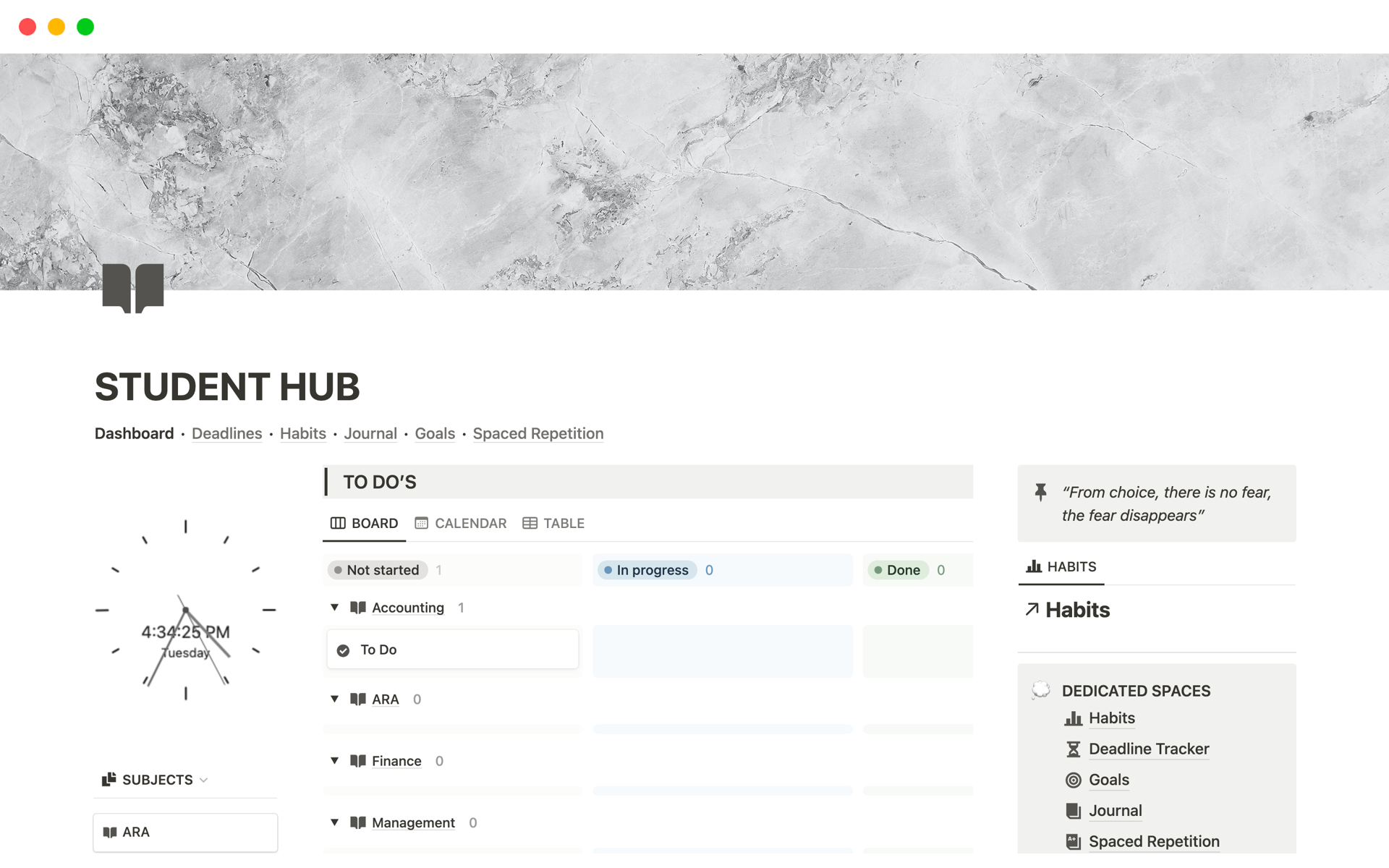 Student Hub | Notion Template