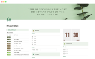 Weekly Planner Notion Template