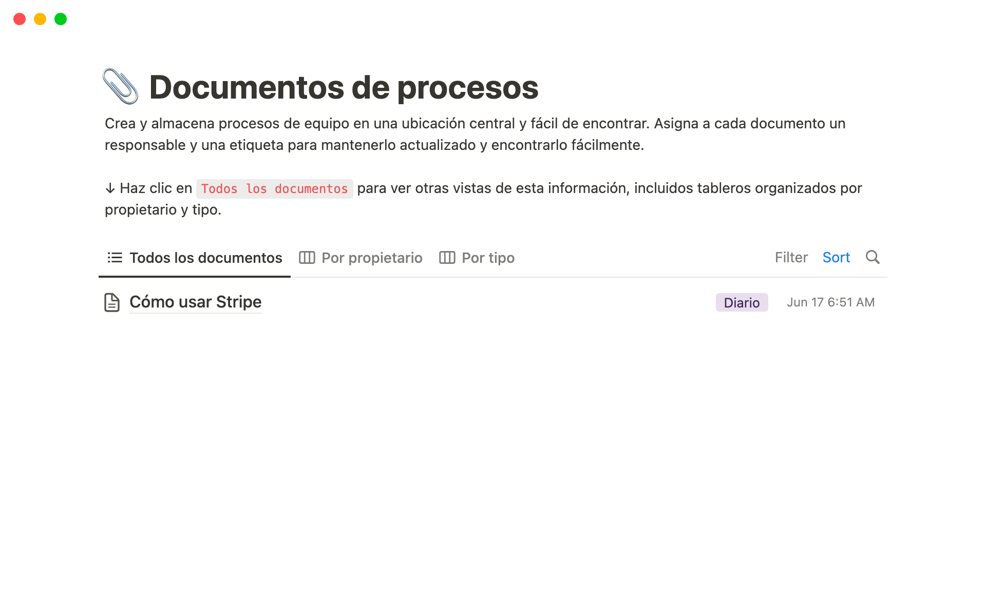 Prevent problems by organizing your internal process documentation in Notion