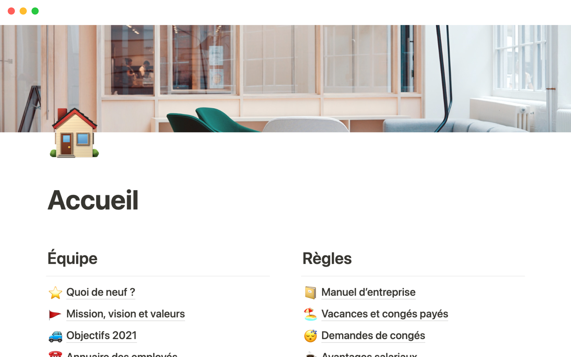 Company home page template
