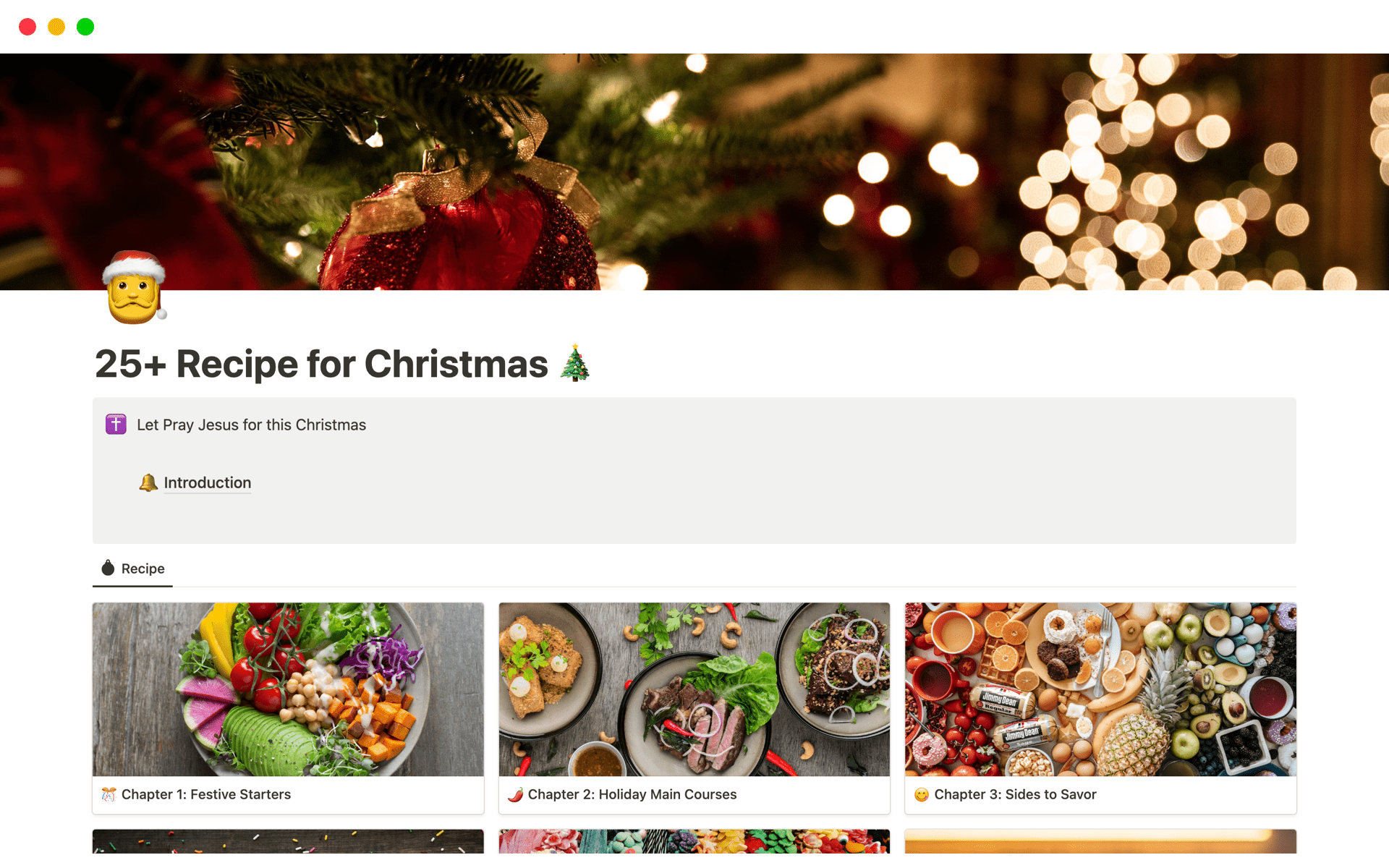 25+ Recipe for Christmas Notion Template