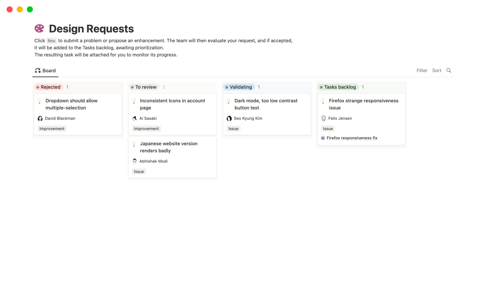 Elevate design clarity with Notion. A holistic toolkit for transparent roadmaps, efficient sprints, and user-centric designs.