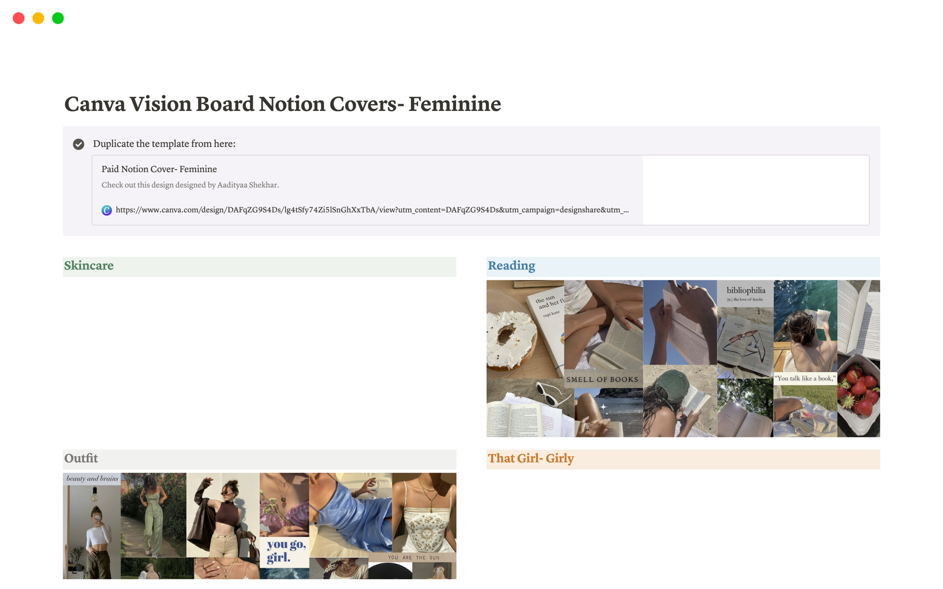 Best Vision Board Templates from Notion