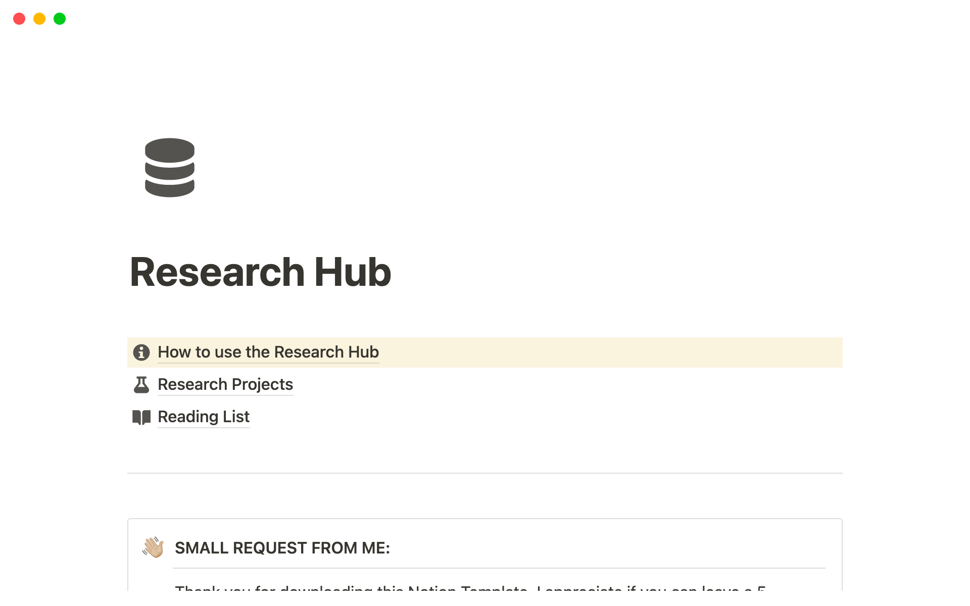 academic research notion template