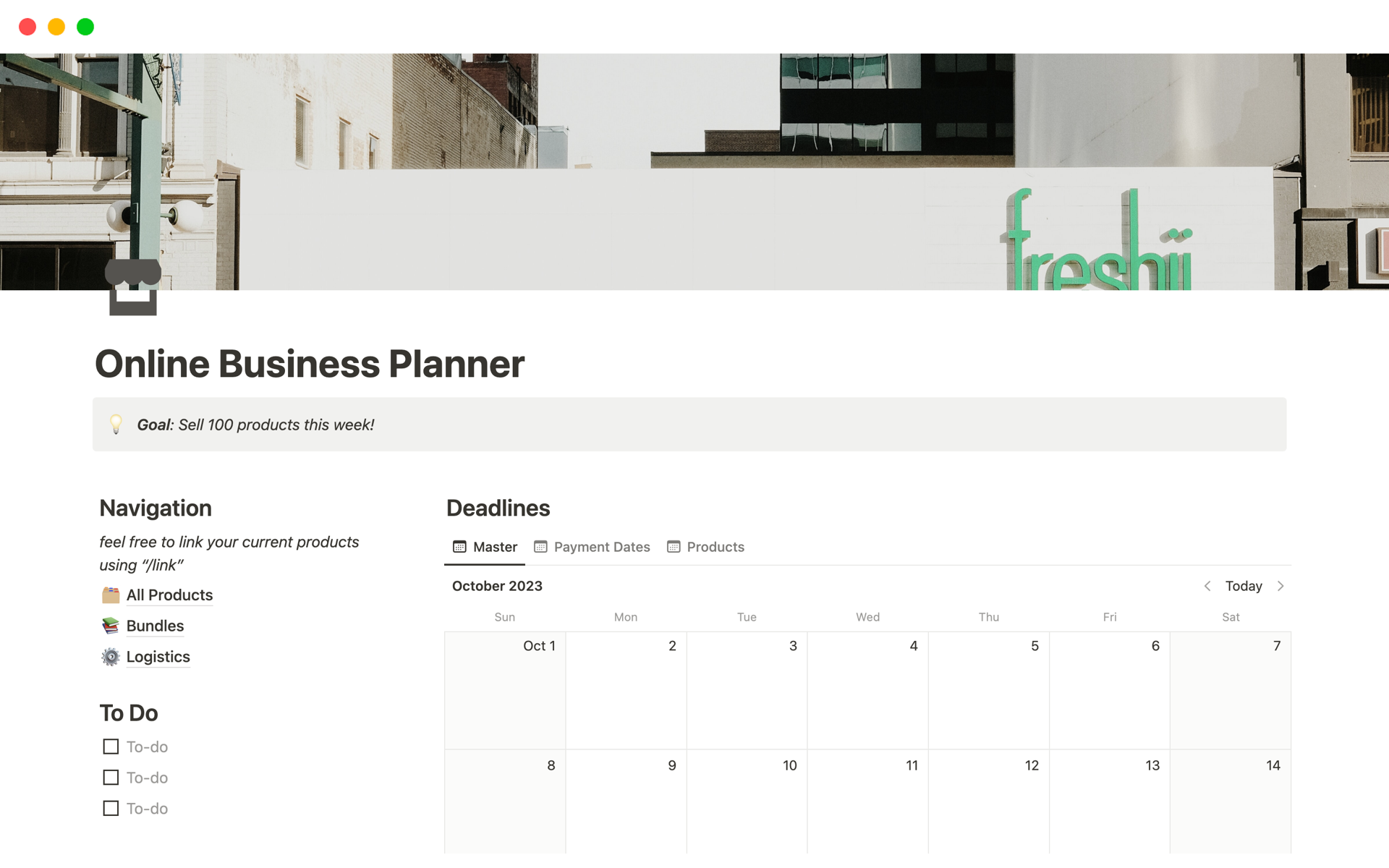 online business planner