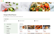 Recipe Meal Planner Notion Template