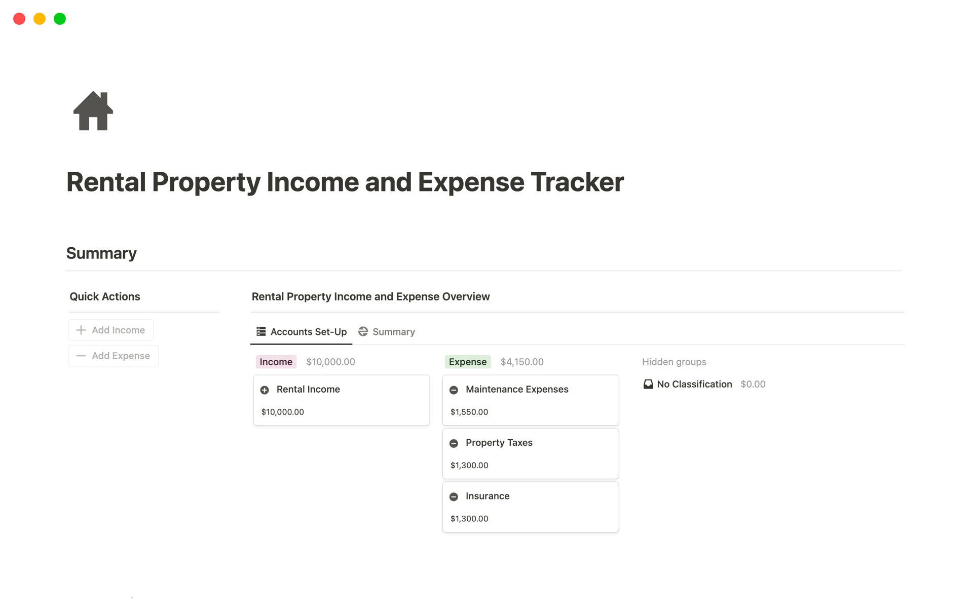 Rental Property Income And Expense Tracker Notion Template 4767