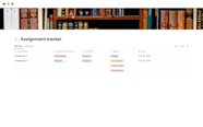 Assignment Tracker Notion Template