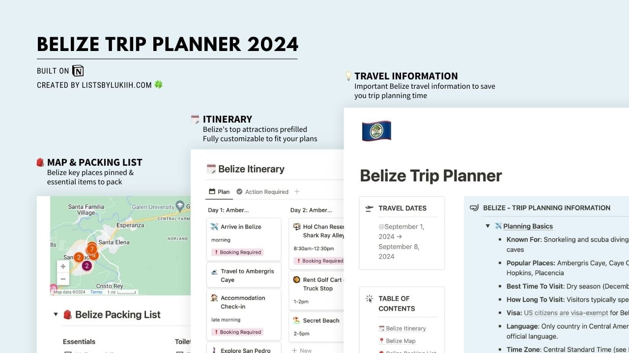 This proven Notion travel planning template is designed to help you plan your next international vacation. 