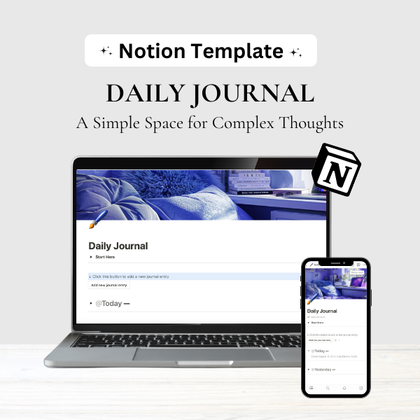 This Daily Journal offers an intuitive and user-friendly platform for documenting thoughts, aspirations, and reflections. It's a perfect tool for tracking personal growth, expressing feelings, and recording life's milestones. 