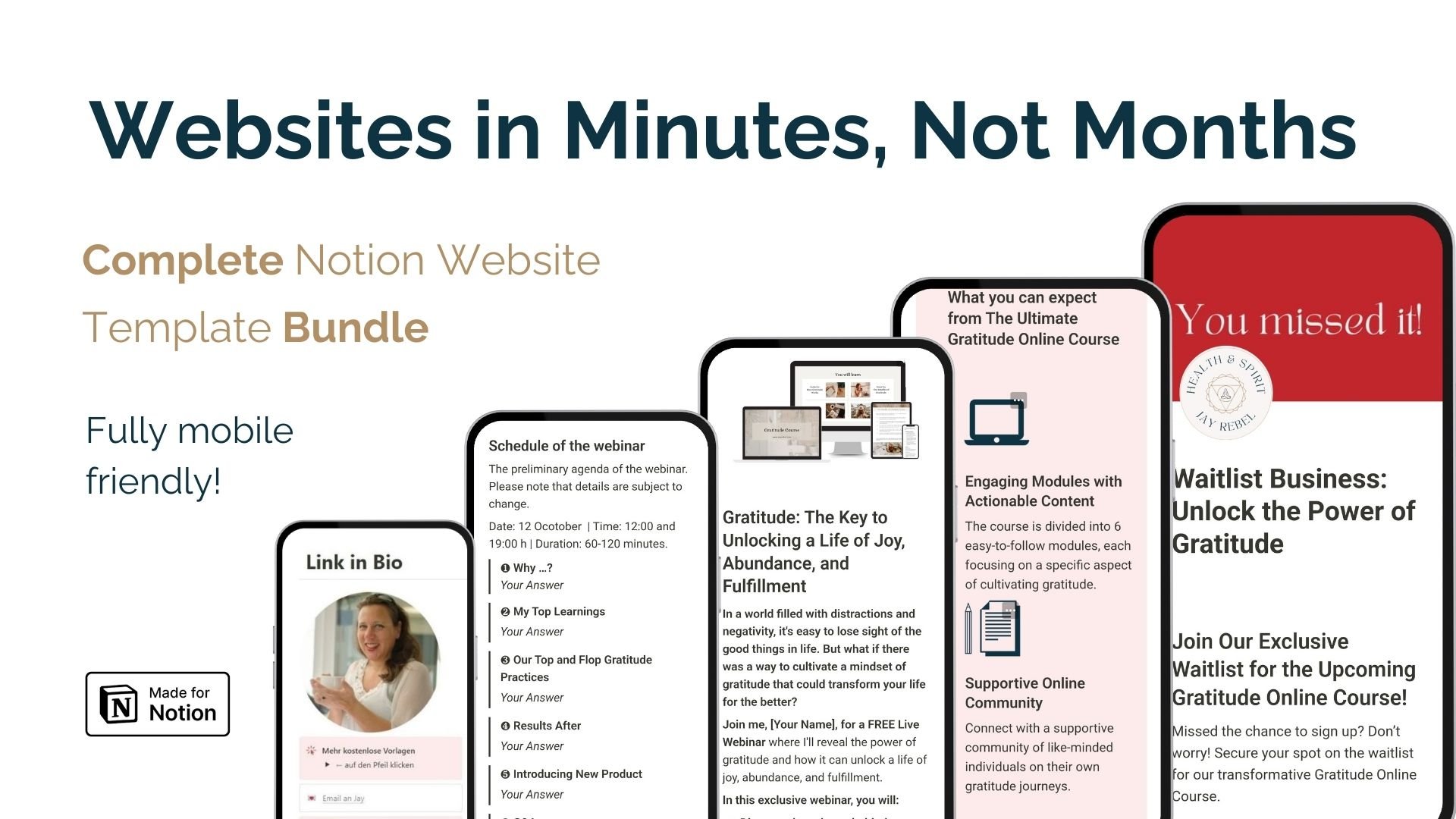 A bundle of 5 Website Templates for Notion.

Don't get lost in complex website builders! This drag-and-drop Notion Website Template makes creating a professional homepage as easy as sending an email.

Build Powerful Website Pages Directly in Notion.

No coding required.